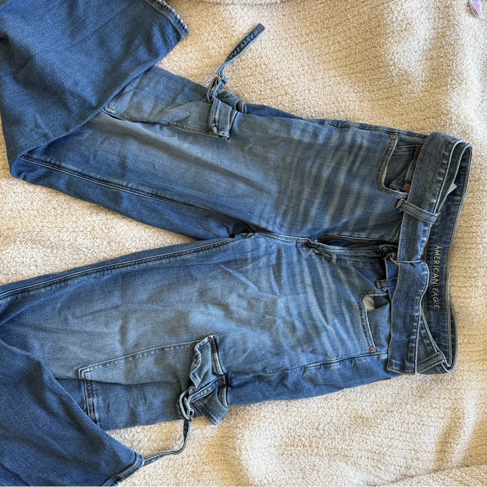 American Eagle Outfitters Women's Wide Leg Cargo Jeans